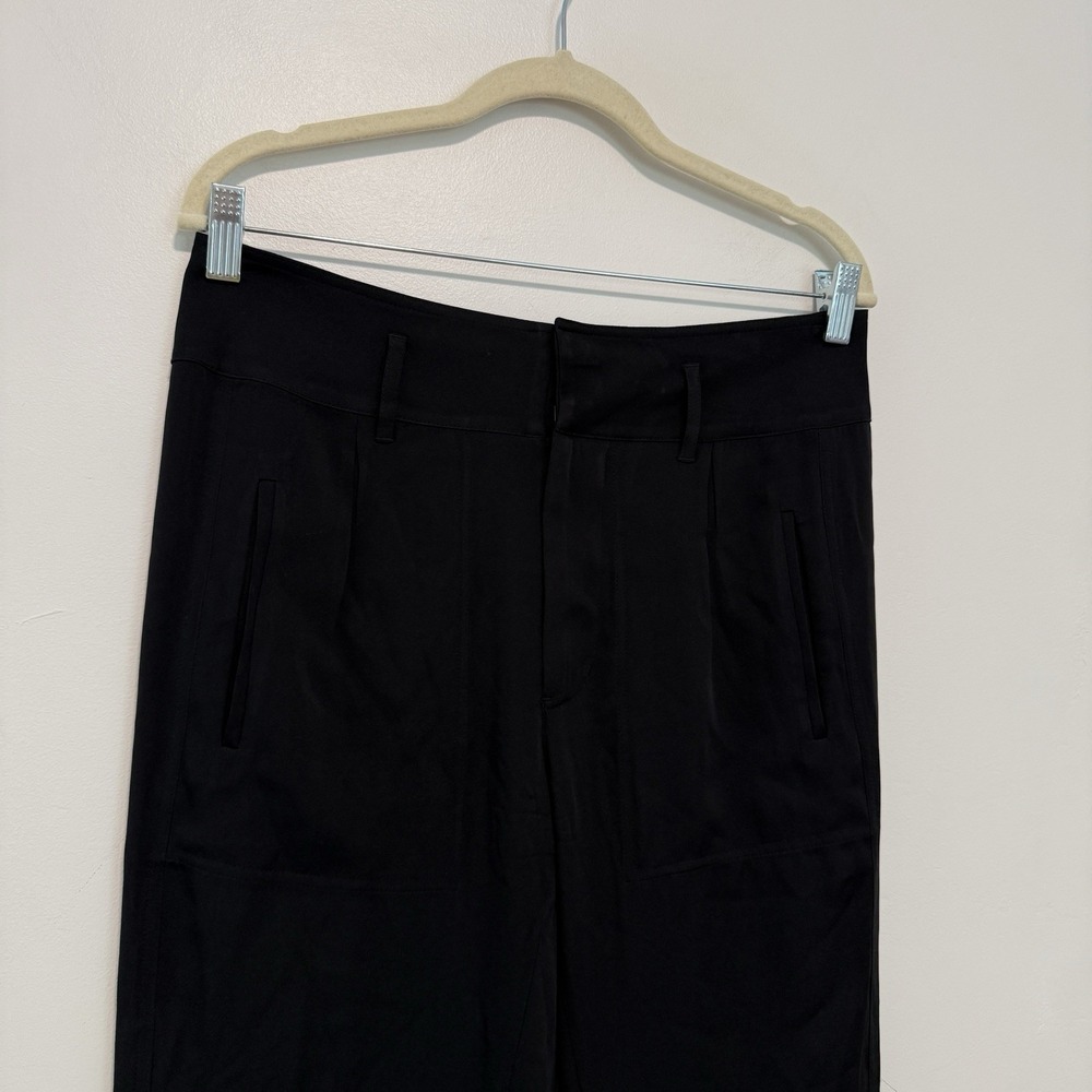 AYR Black Silk Stretch Trouser Pants Size 6 - Picture 2 of 8
